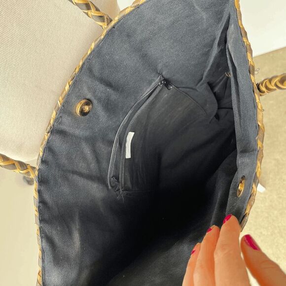 Vintage Woven Natural Fiber Tote Bag Philippines Lined Boho Beach Market - Picture 7 of 8